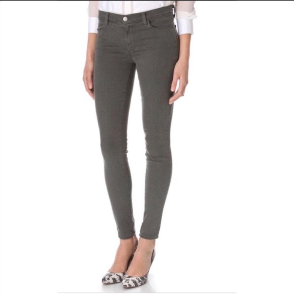 J brand 4 pocket green skinny jean